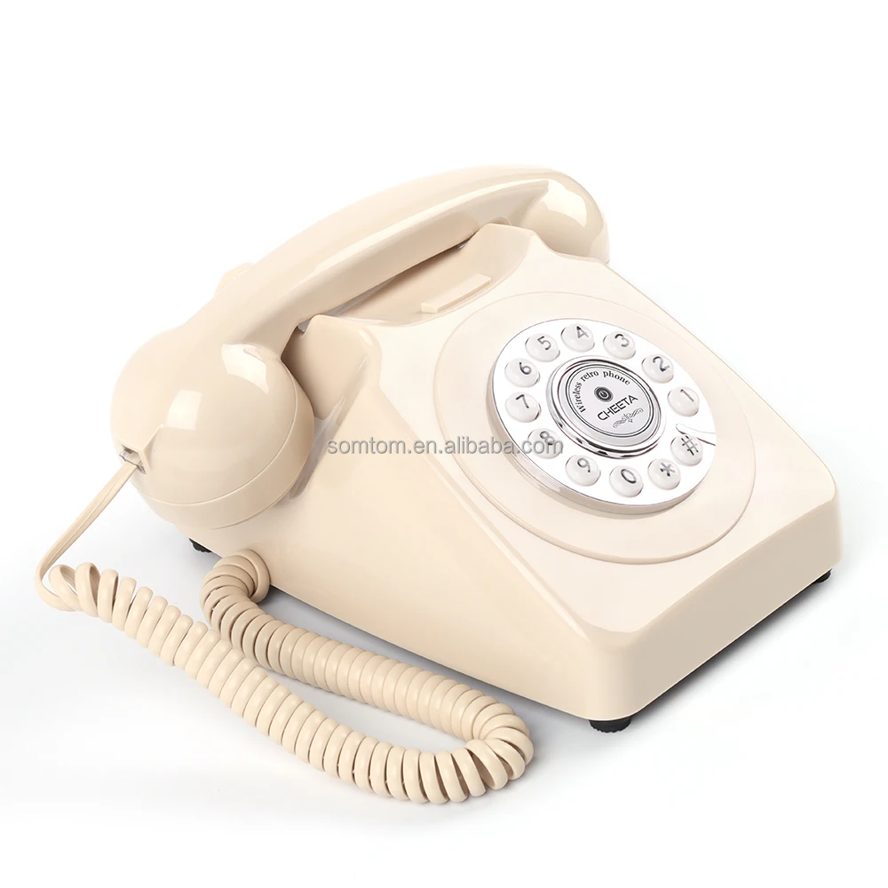 Best Quality Sim Card Slot Retro Beige Wireless Phone Cordless Telephone with 4g Lte Wireless Routers Fixed