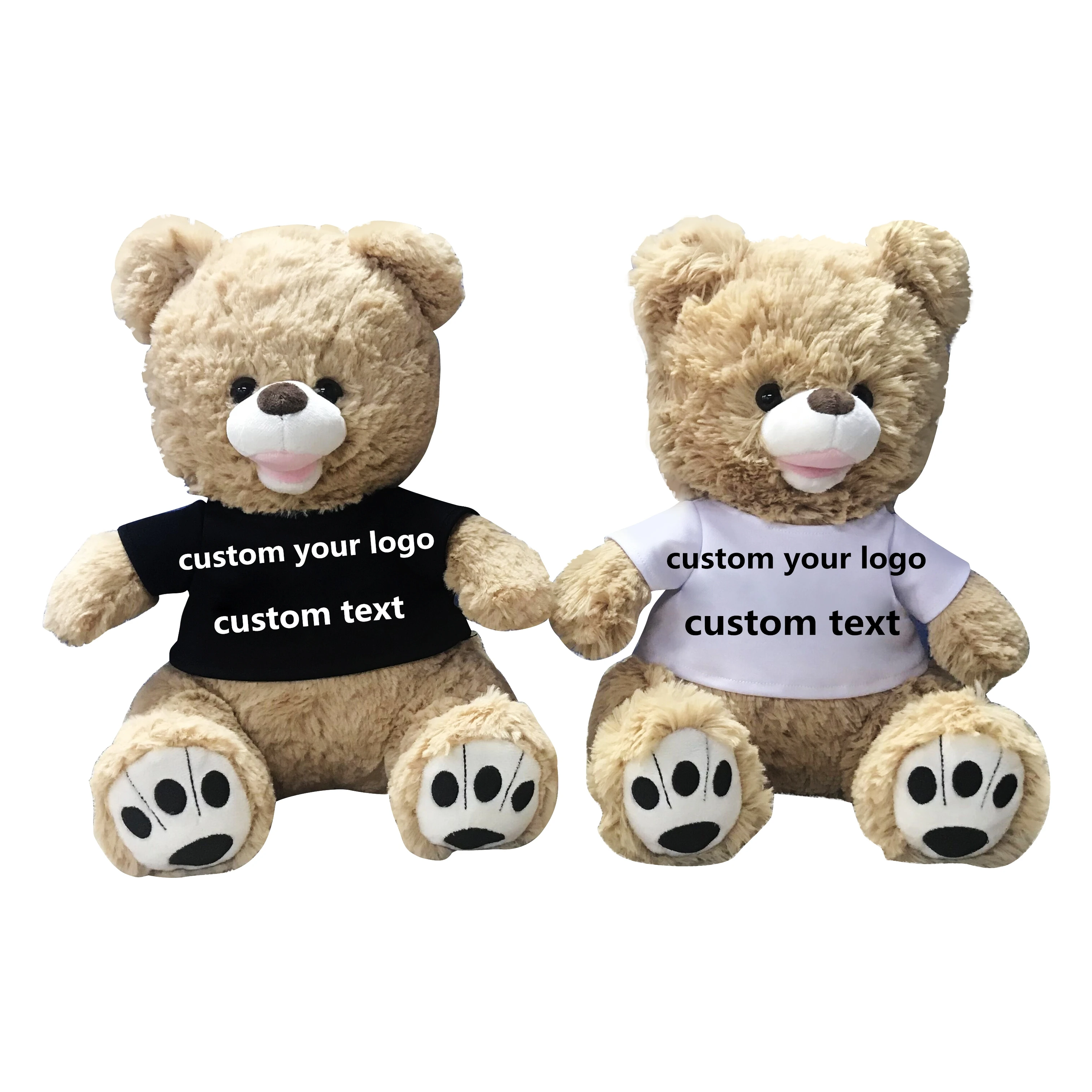 Manufacturer Low MOQ Custom Teddy Bear With Company Logo T-shirt Plush Custom Plush Bear Stuffed Toy For Baby Gifts