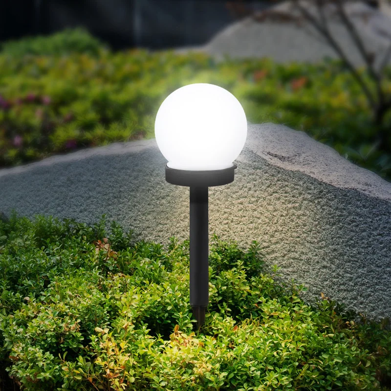 Factory Direct Supply Outdoor Decorative Lighting Courtyard Spherical Ground Lawn Lamp Solar Led Round Bulb Garden Light