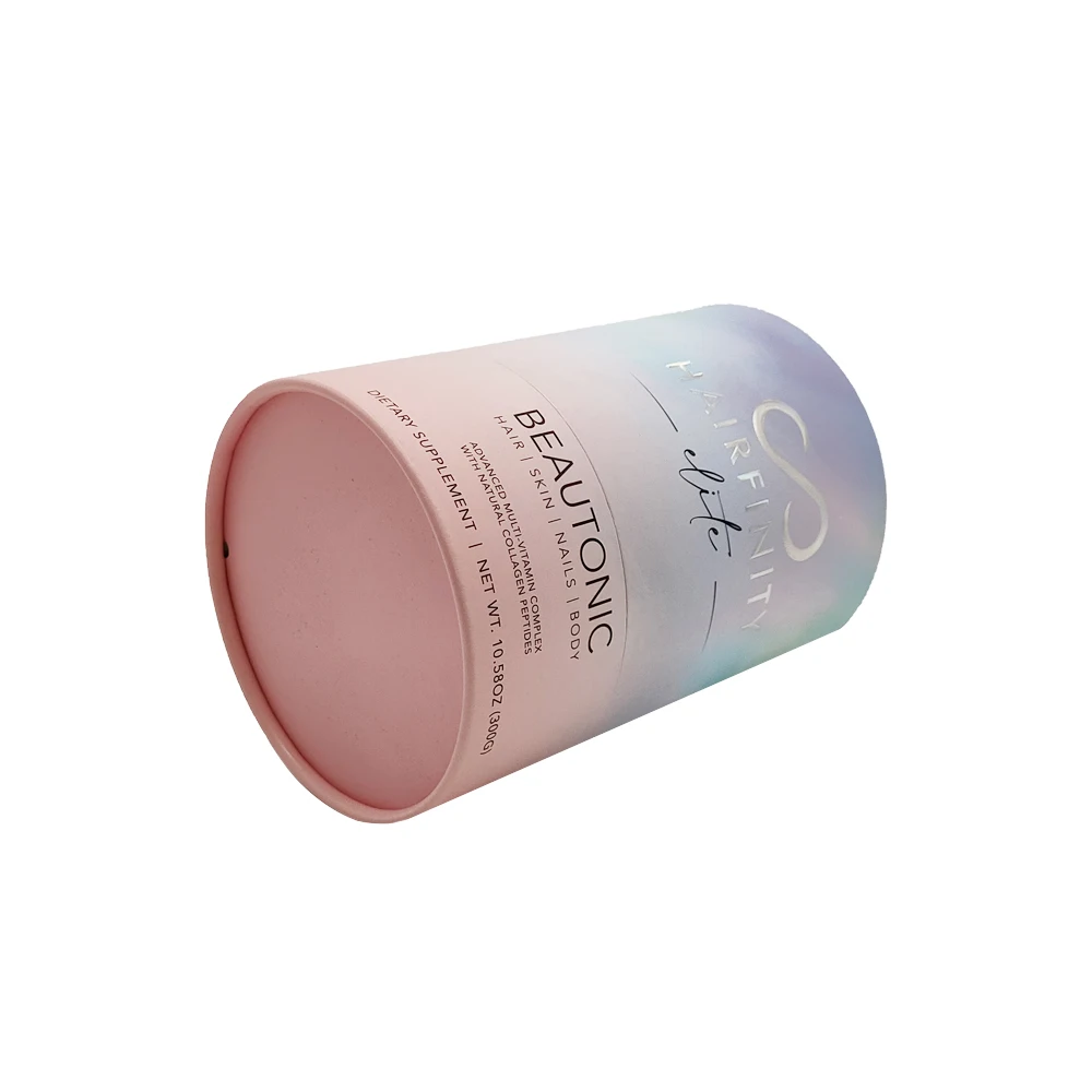 Custom Printed Cylinder Cardboard Packaging Hermetic Mixed Breakfast Cereal Cylinder Paper Packing Box