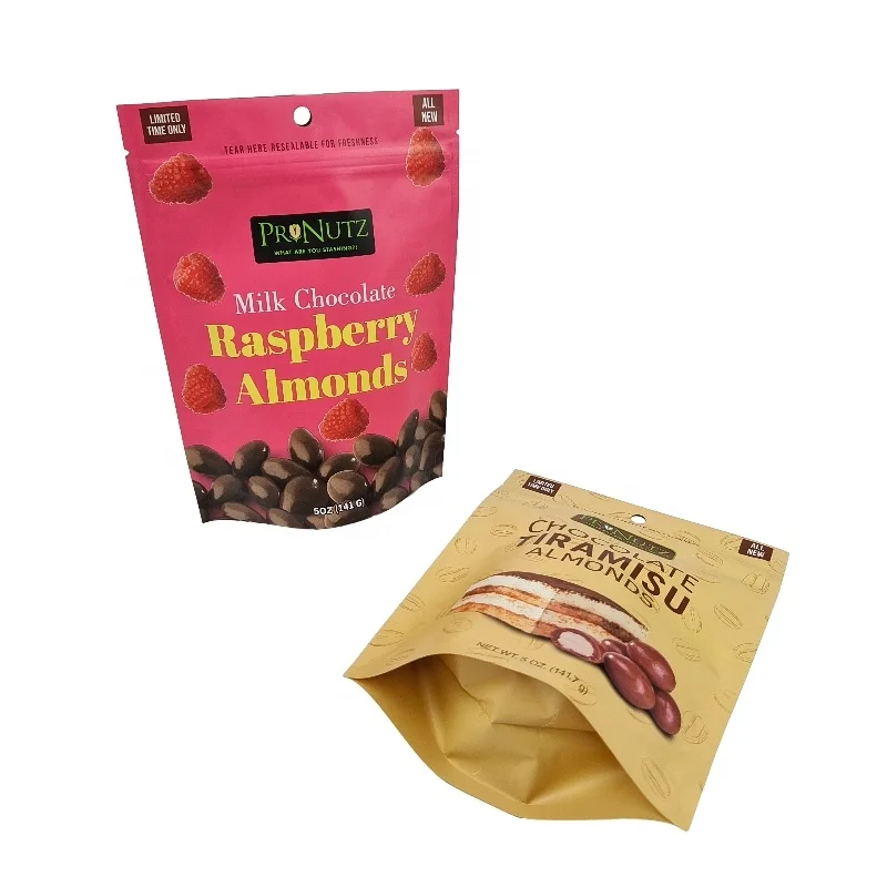 High quality Custom Print Gold Stamping Moisture Proof 150g Doypack For Dry Food Frozen Foods Stand Up Bags