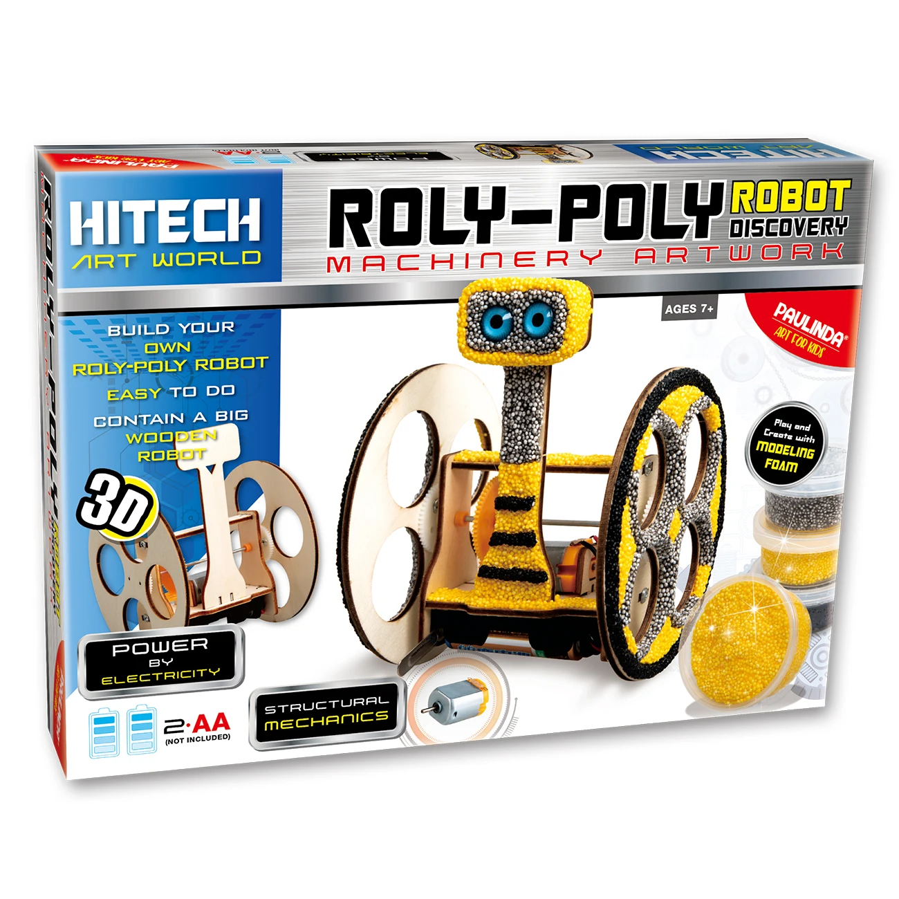 Paulinda Customized DIY Air Dry Cool Remote Control Wooden Robotic Kit Foam Clay Modeling Foam Clay