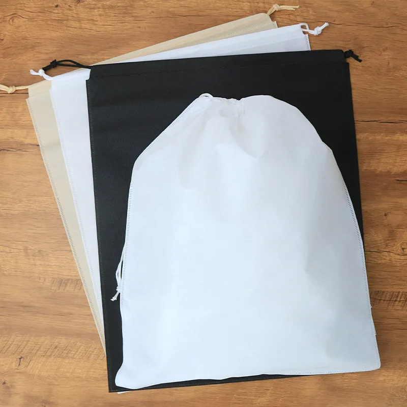 Luxury Business Personalised bamboo Fiber nonwoven Drawstring Packing/Shoe Dust Bag