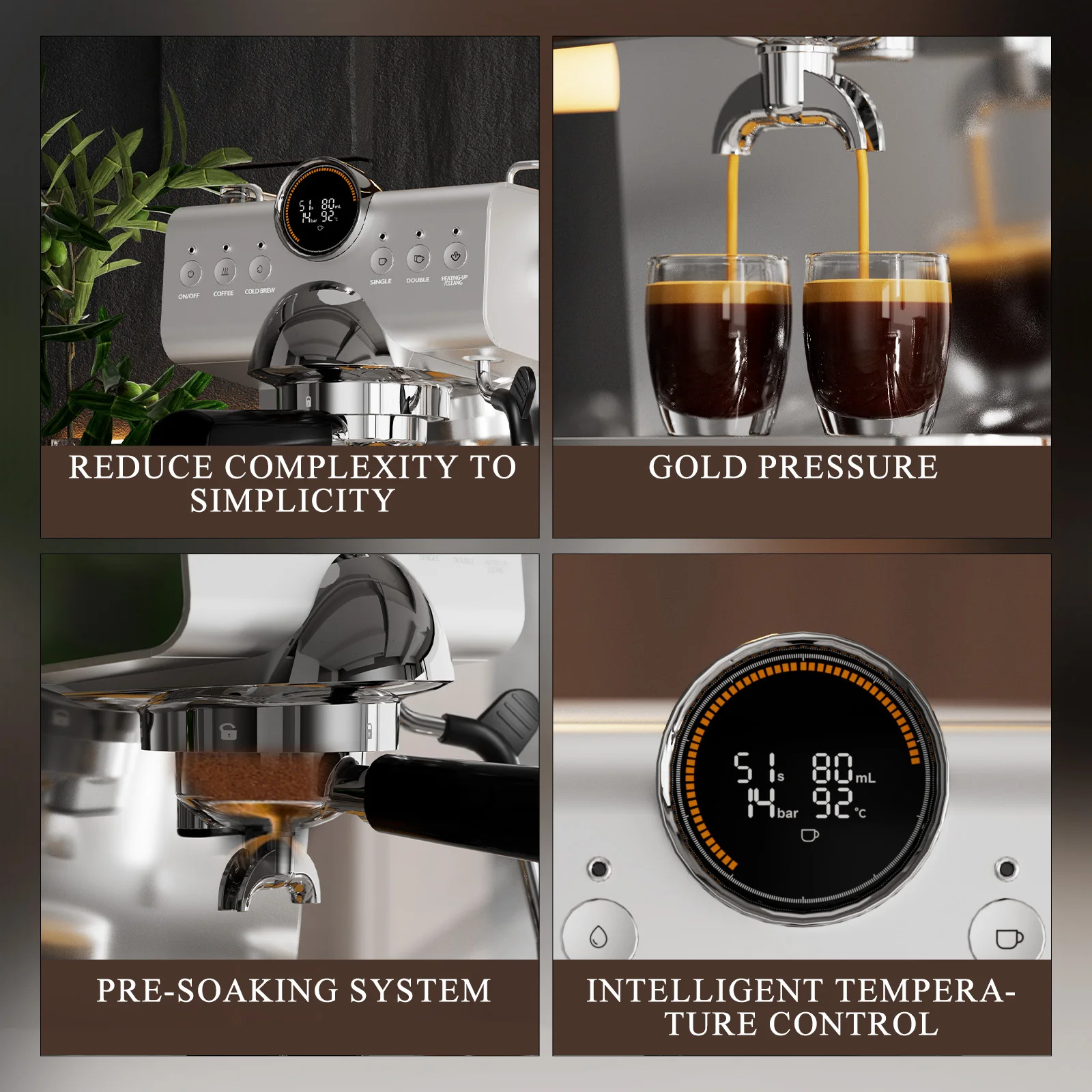 Empstorm factory price wholesale retail coffee maker cappuccino 120v cold brewing coffee machine with manual instructions