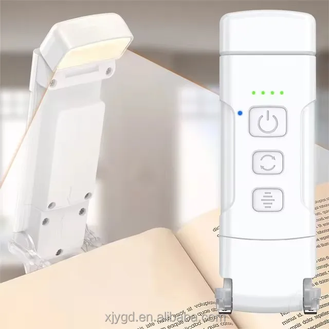 USB Rechargeable Book Lights with Auto-off Timer Battery Display Light for Night Reading Books Use