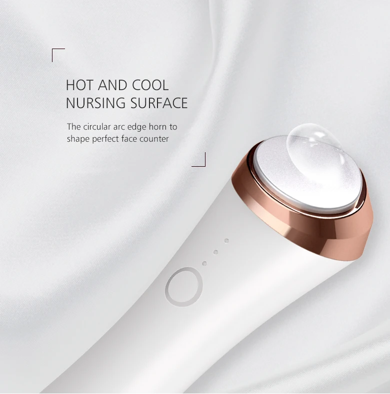Rechargeable Hot and Cold Beauty Instrument Skin Care Device Sonic vibration Electric Cool Warm massage device 1521
