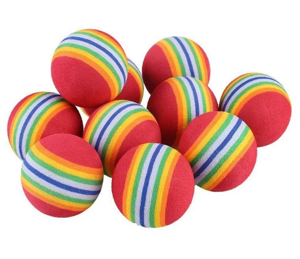Foam Rainbow Balls Indoor Training  Practice Eva Sponge Foam Balls Swing Training Aids Golfing Golf Ball