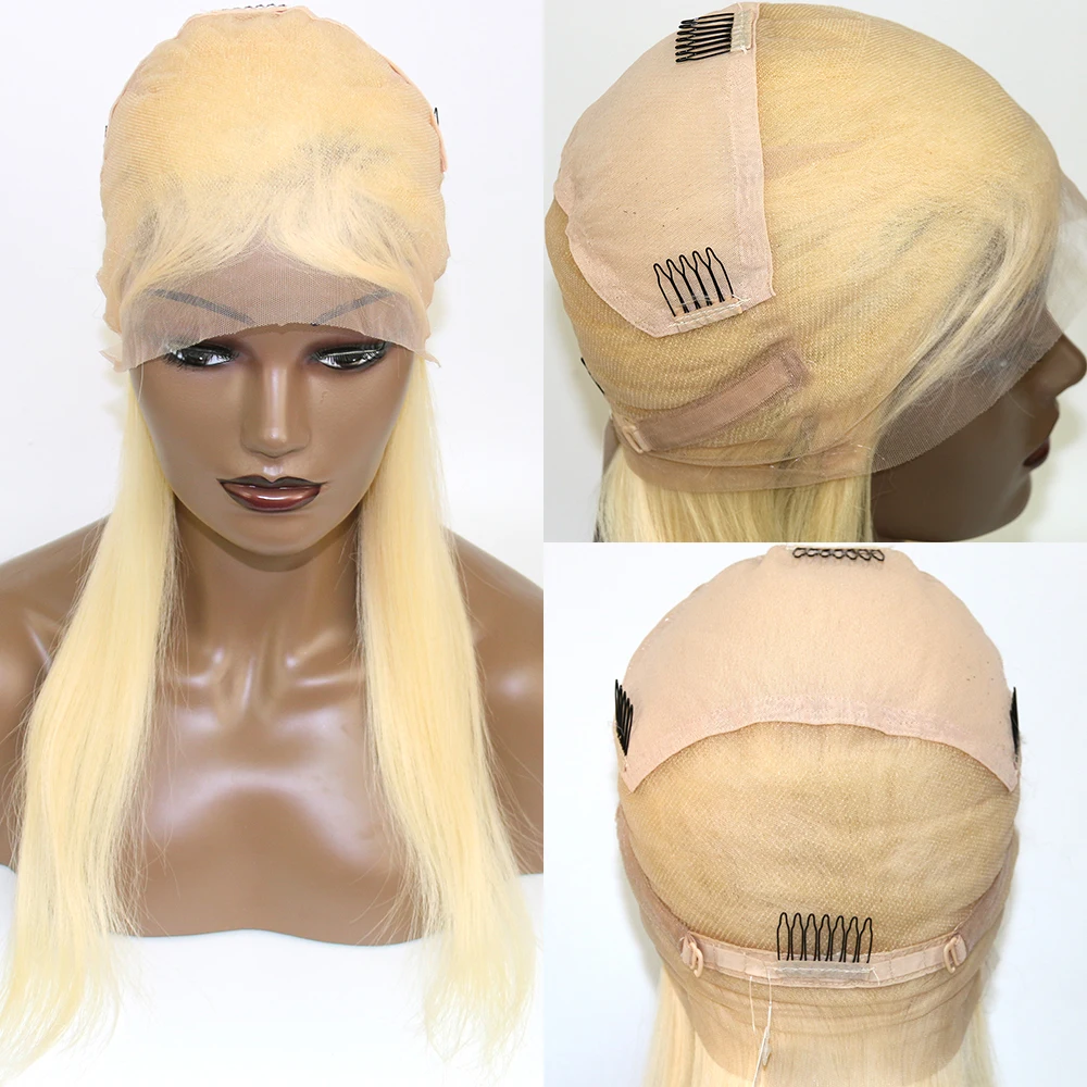 Wxj Raw Virgin Cuticle Aligned Brazilian Human Hair 613 Blonde Transparent Lace Front/Frontal Wig With Baby Hair For Black Women