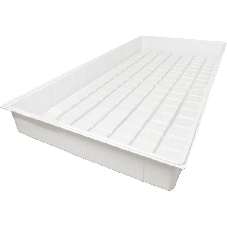 greenhouse ebb and flow tray with drain system White 4x6inch  4x8inch Large ABS Plastic Hydroponic Tray
