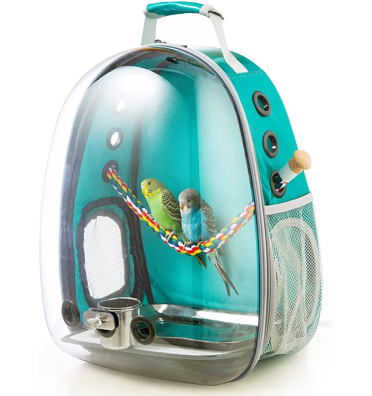 Carrier Parrot Transparent Breathable Lightweight Bird Carrier Backpack Cage