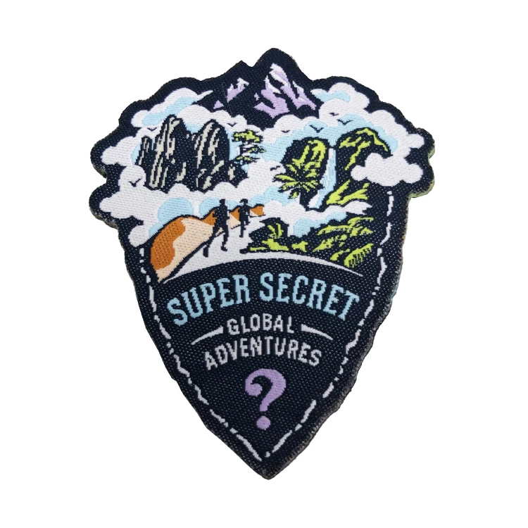 Custom Woven Patch Leaser Cut And Merrow Broder Iron On  Patch Clothing Designer Patches