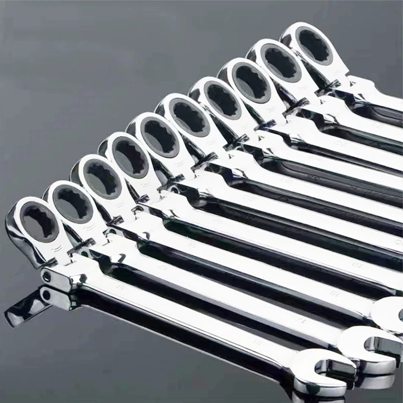 6-32 mm Open End Combination Wrench Set Flexible Ratchet Wrench Set Torque Wrench Spanner  Repair Tools