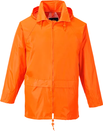 Rain Windbreaker Jacket Rain Protection Hood Polyester Fabric Water Repellent Breathable Quick Dry Mesh Lining