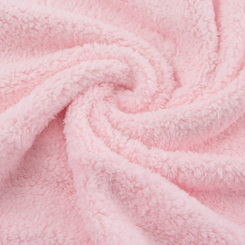 Weft Knit Soft Microfiber Fleece Fabric in Roll Water Absorbent Quality For Dryer, Bathrobe, Makeup Removal