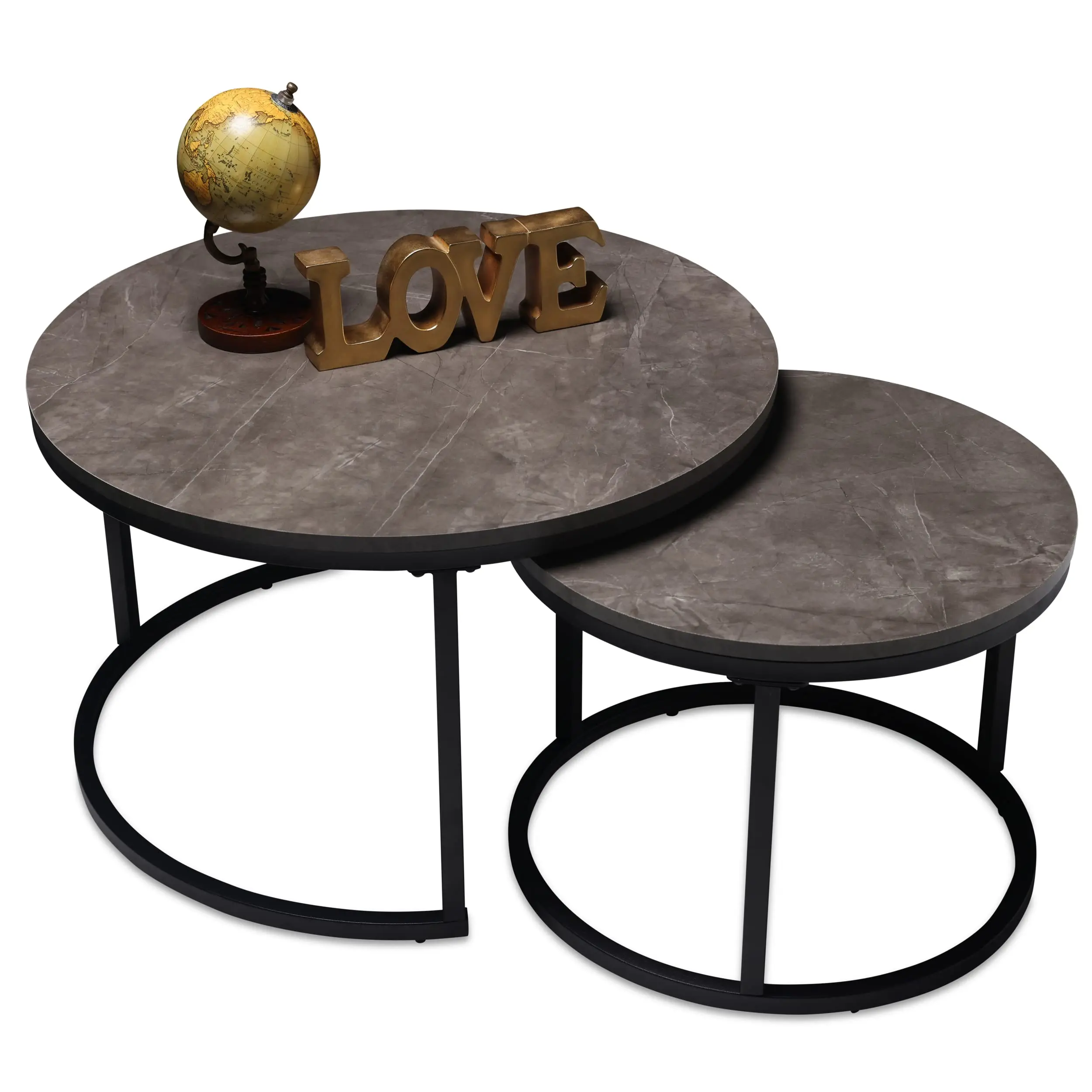 Oak Simple durable new Coffee tables of Nesting Solid smart coffee table MOP Top modern coffee table For Living Room