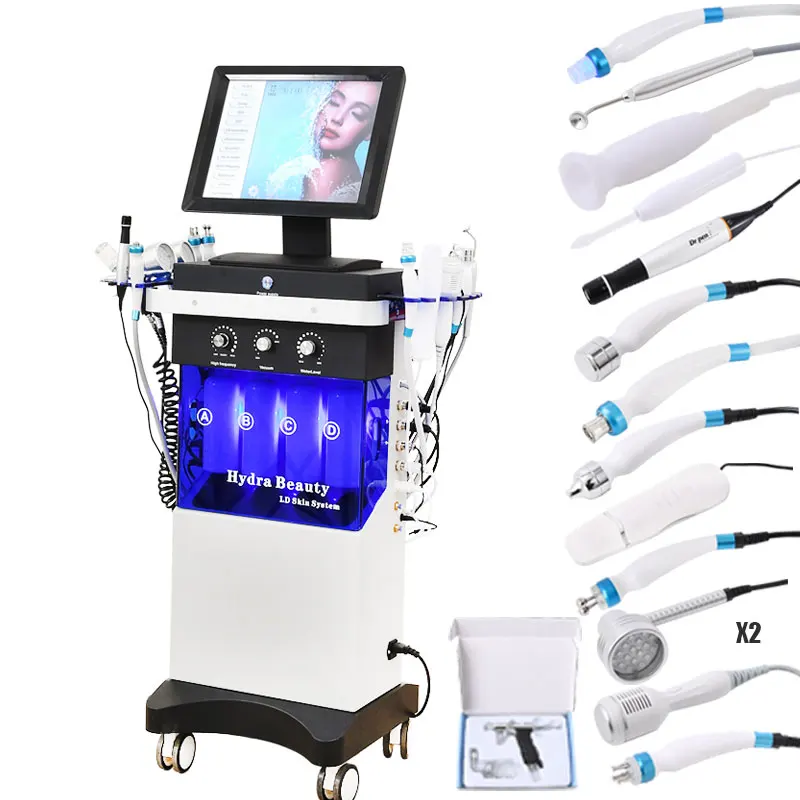hydra beauty facial  machines Multifunction 14 in1 microdermabrasion face cleaning facial dermabrasion Machine