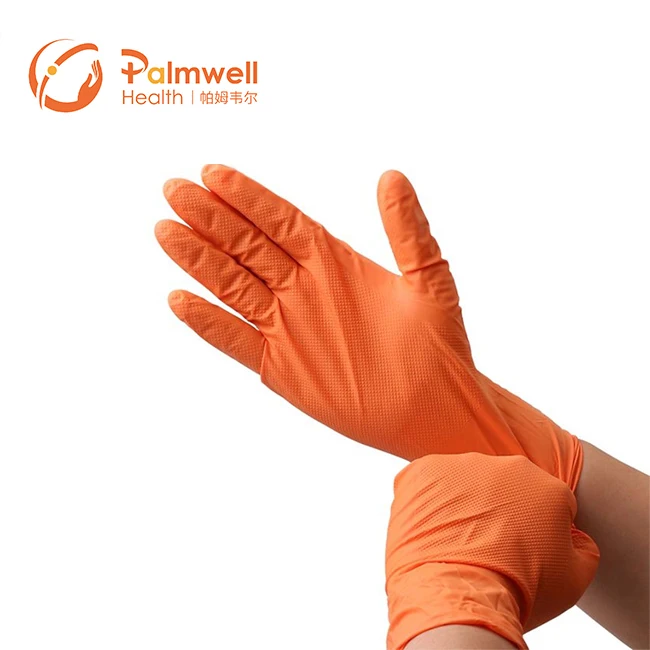 Gloves for home work diamond textured nitrile gloves nitrile household glove