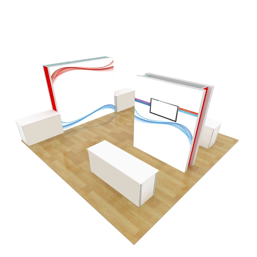 
Trade Show Exhibition Perfume Folding Tarde Wall Panels Construction Shows Craft Booth Display 