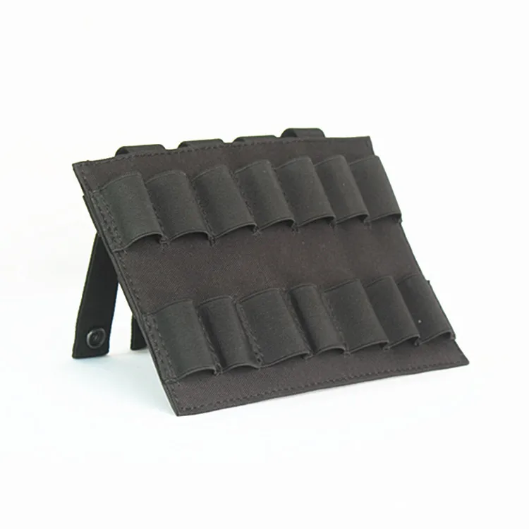 14 Shots Molle Ammo Pouch EDC Utility Hunting Mag Bag Elastic 600D Nylon Waterproof Bullet Holder for Tactical Backpack Vest