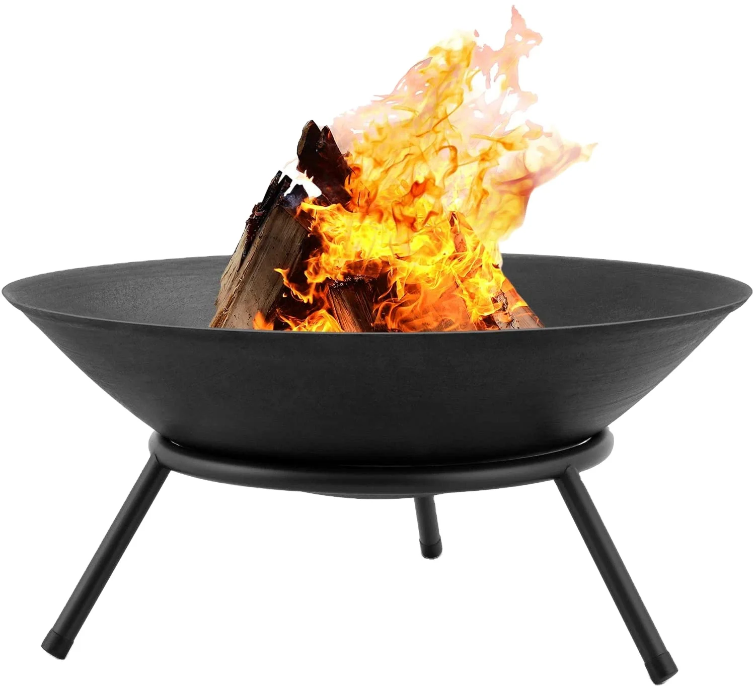 Костра открытый дровяной печи 22.6in Костровая чаша Firebowl каминный обогреватель журнал горелка для кемпинга снаружи патио на заднем дворе