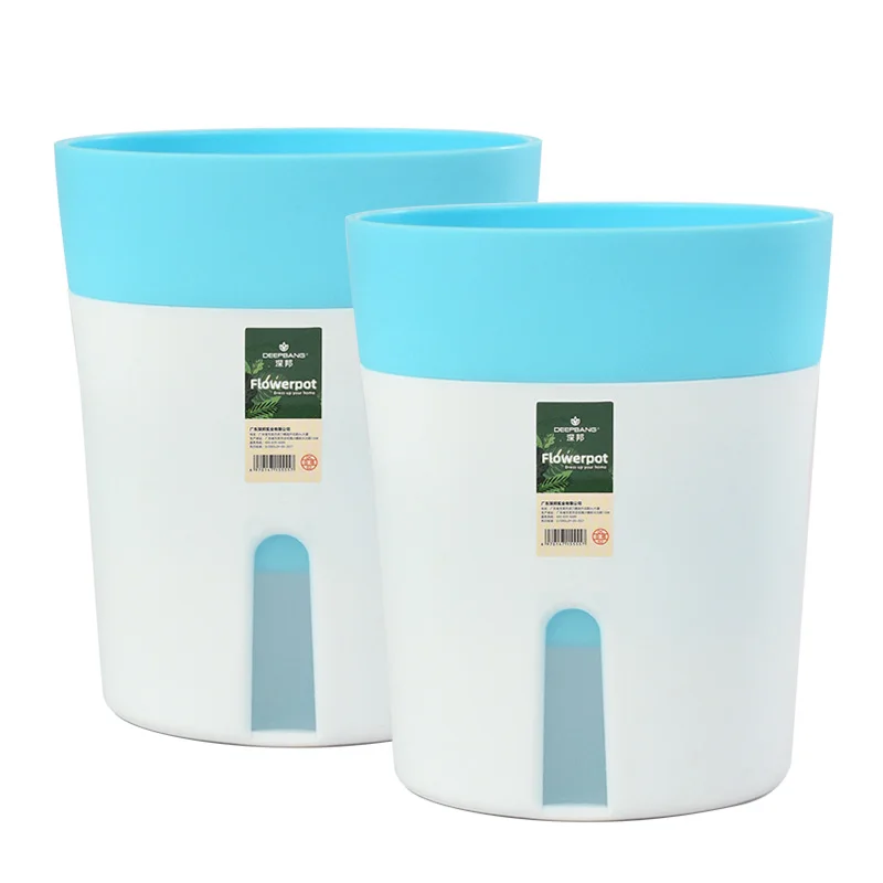 Deepbang Indoor Circular Self Watering Pot Office Plant Pots Self Watering China-make High Quality Wholesale Self Watering Pot