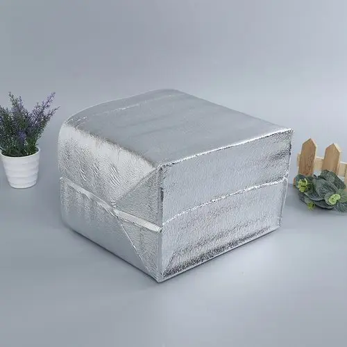 Wholesale aluminum foil insulation bag thickened disposable food preservation bag takeaway insulation bag for BBQ & Pizza