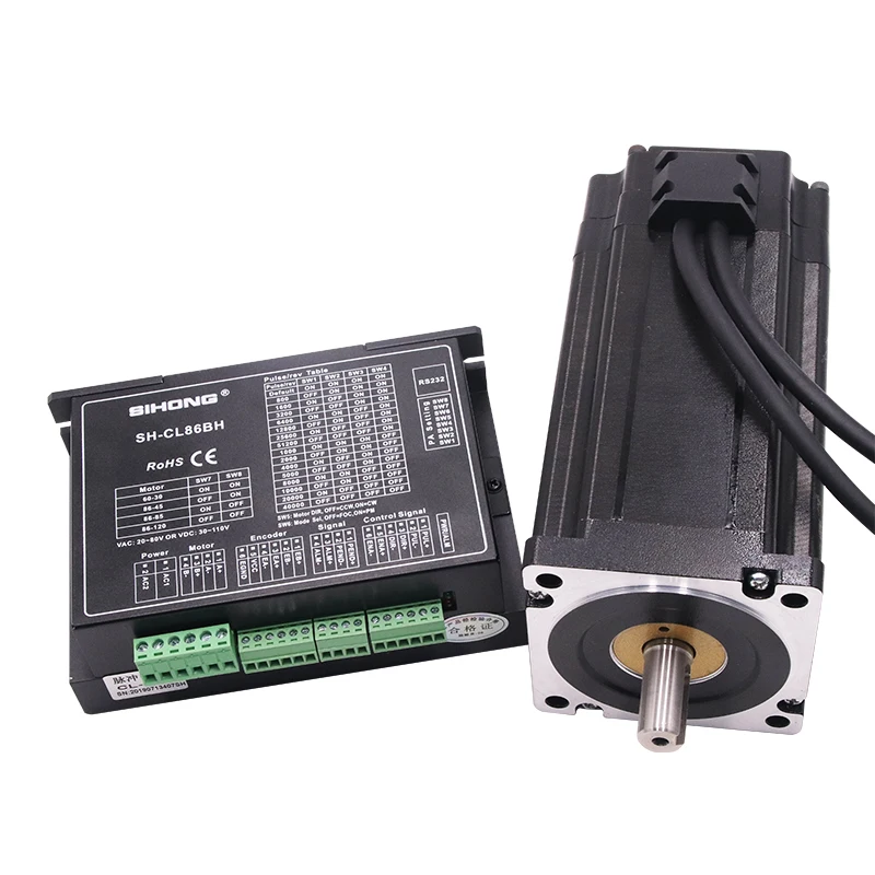  Siheng motor 2 Phase Nema 34 Closed Loop Stepper Motor Set 12Nm 6A 86mm Stepping