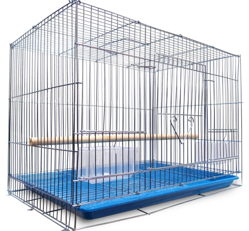 Large Metal Portable Folding Bird Parrot Pet Chicken Breeding Cages Animal Carrier