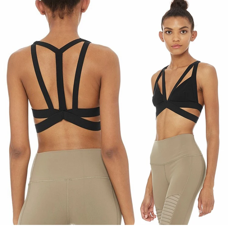 2024  New sports yoga bra women Amazon fitness running anti-sagging underwear yoga clothes custom factory beauty back