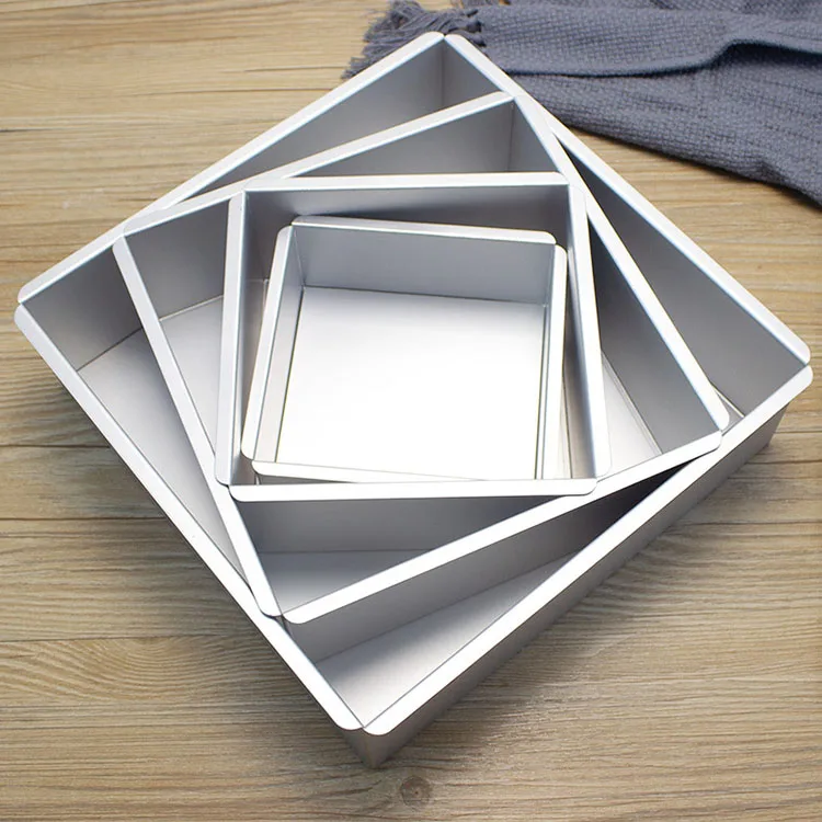 Multilayer Birthday Wedding Cake Mold Aluminium Square Cake Pans Cake Baking Tin Mold Bakeware Set