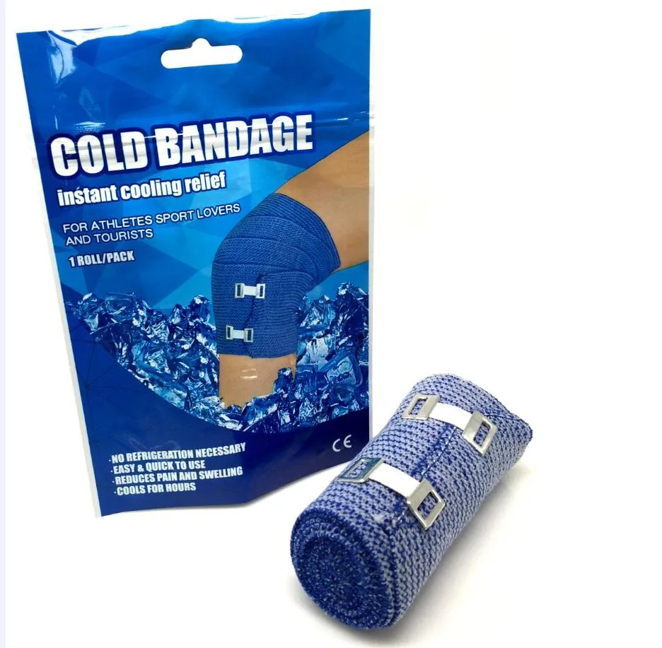 Cold wrap elastic bandage  for injuries  ice  bandage direction for use first aid  cold bandage
