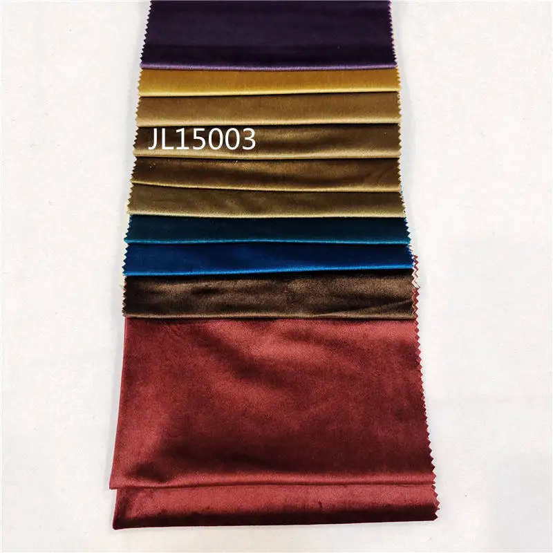 sofa fabric manufacturer luxury modern  hotel soft plain solid polyester velvet sofa  interior decoration fabric