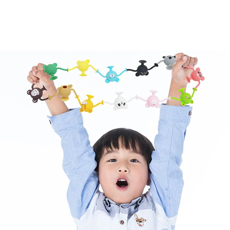 Custom 2022 Sale Toddler Educ Games Kids Toys  Animal Silicone Sucker Toy For Children