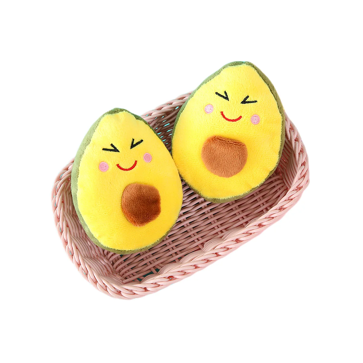 Manufacturers Plush Avocado Fruit Shape Soft Toys For Pets Dogs Cats Puppy