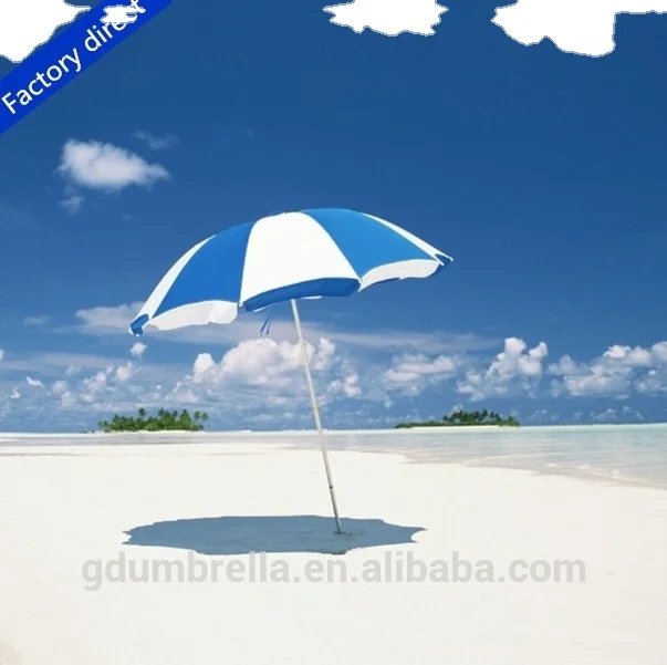 Adjustable Waterproof Parasol Sunshade Striped Large Big Sun Patio Garden Swimming Pool Umbrella Outdoor