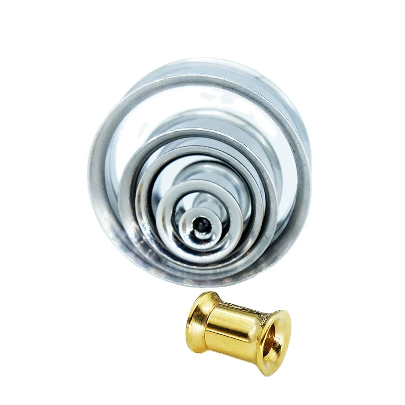 hollow double flare internally thread tunnel plugs piercing