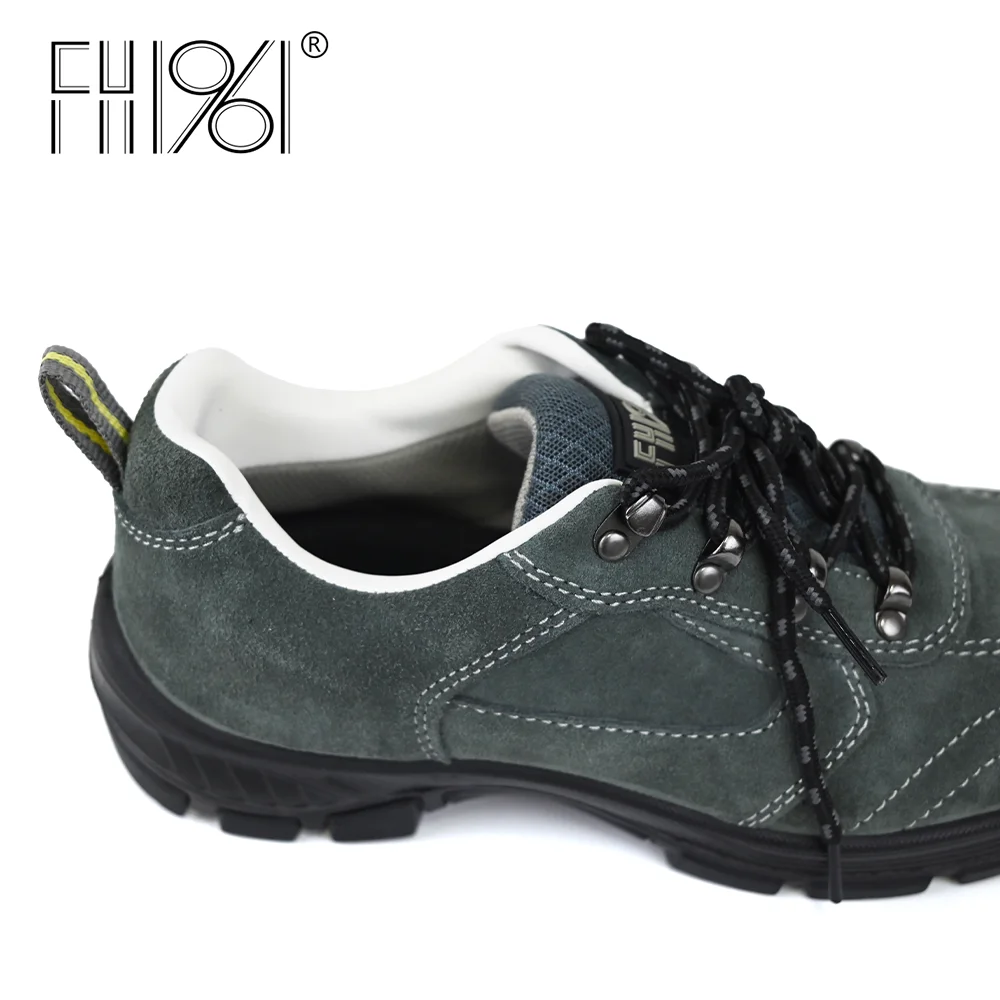 FH1961 Wholesale leather upper rubber outsole safety boots anti-slip anti-puncture customizable