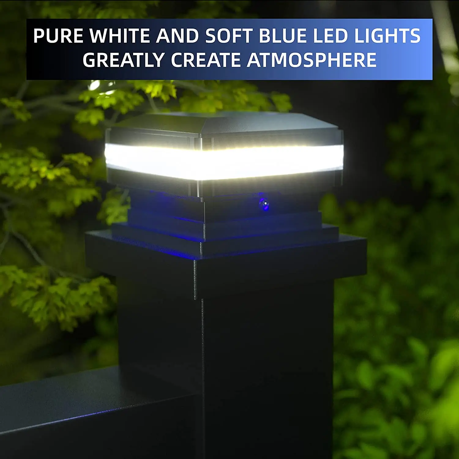 500lumens View larger image Add to Compare Share Lamp Column Solar Powered Led Cold White Waterproof Ip65 Vinyl Post white