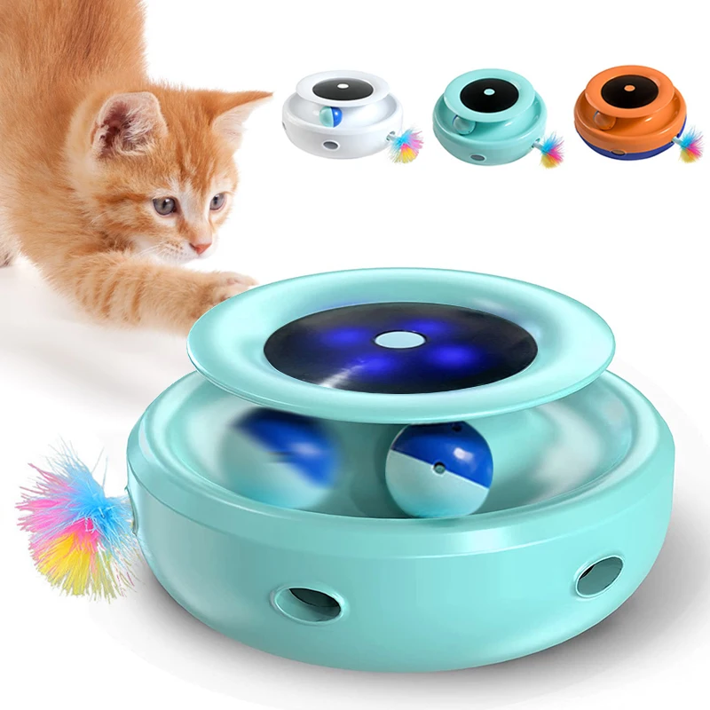 Interactive Pet Electric Cat Scratcher Cat Play Ball Toy