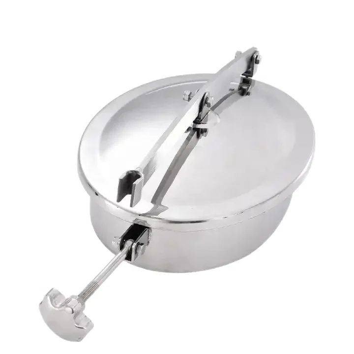304 316304 sanitary manhole cover stainless steel quick opening atmospheric pressure manhole wine can round flanged hand hole sp