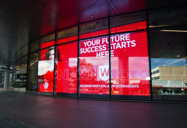 Окно открытый Крытый стеклянный прозрачный СВЕТОДИОДНЫЙ пленочный дисплей экран