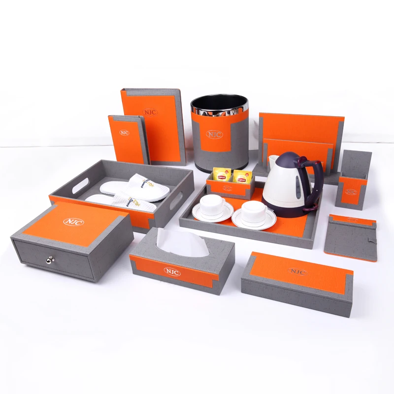 Fashion household  255*190*90 mm faux leather  amenity box servicing tray cup holder  hotel supplies  consumable box
