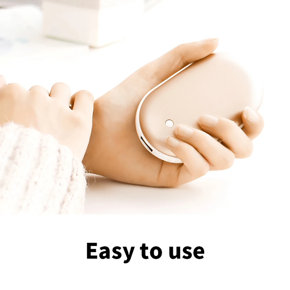 Portable usb rechargeable pocket 5200mah Power banks hands Reusable Electric  heater hand warmer warmers With Mobile power bank
