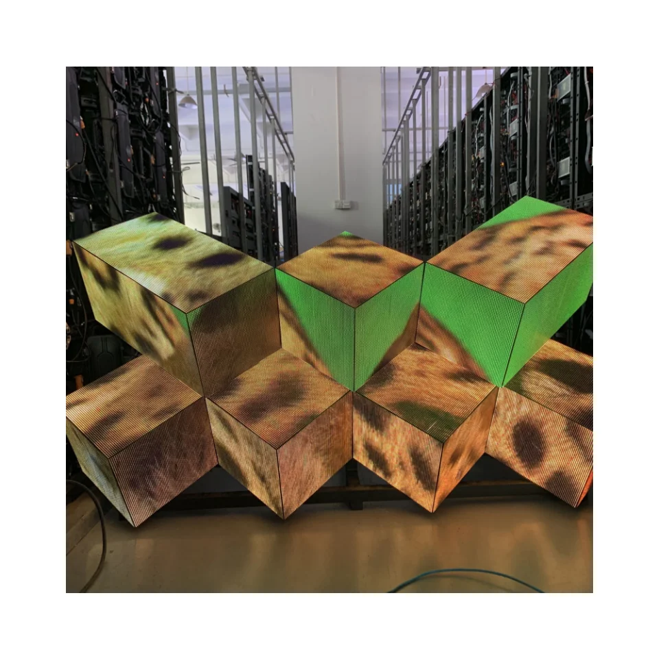 Creative Design LED cube LED display screen video wall for DJ stage cube Screen Logo Special Shaped LED