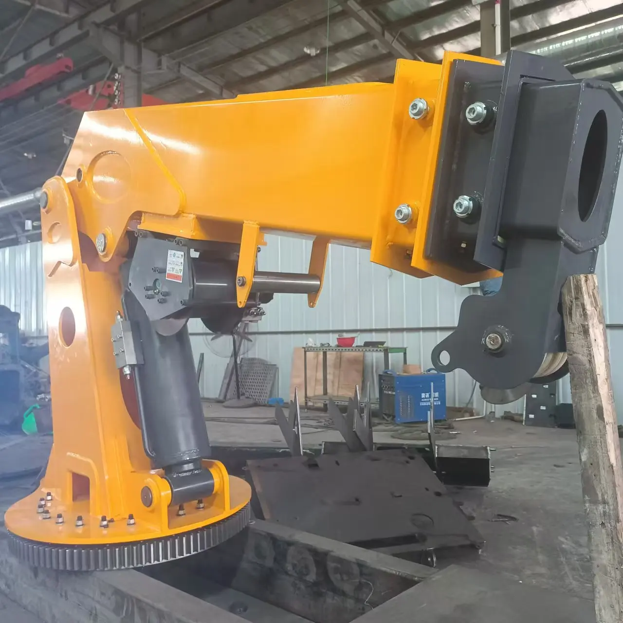 China factory supply portable 1ton 1.5ton 2ton pickup truck lift crane trailer crane mini truck mobile crane for sale