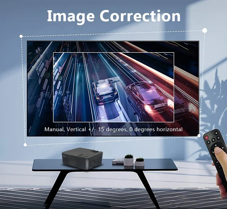 China OEM ODM Smart Mini Multimedia Projector LCD Portable Projector WiFi Android Projector With Auto Correction