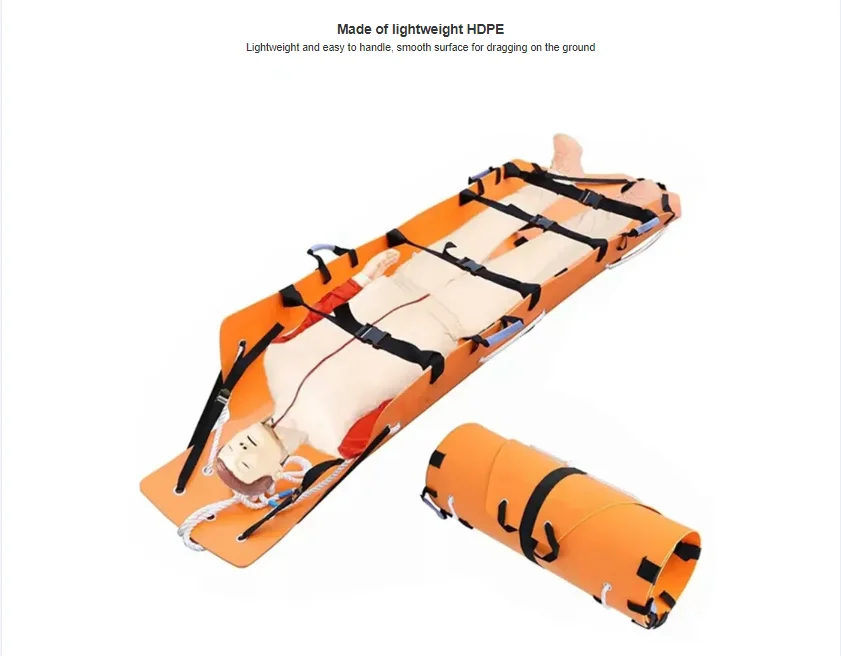 China Factory Direct Supplier customized rescue stretcher evacuation stretcher roll Emergency folding stretcher