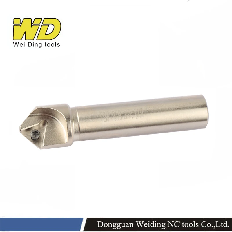 CNC chamfering tool holder 45 Degree Chamfer Cutter Milling 12 16 20 25mm C16-20-110 TCMT Carbide Inserts CNC Chamfer Tools