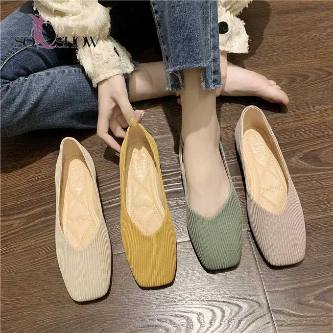 Women Flats Slip on Flat Shoes Boat Shoes Suede Ladies Ballet Flats