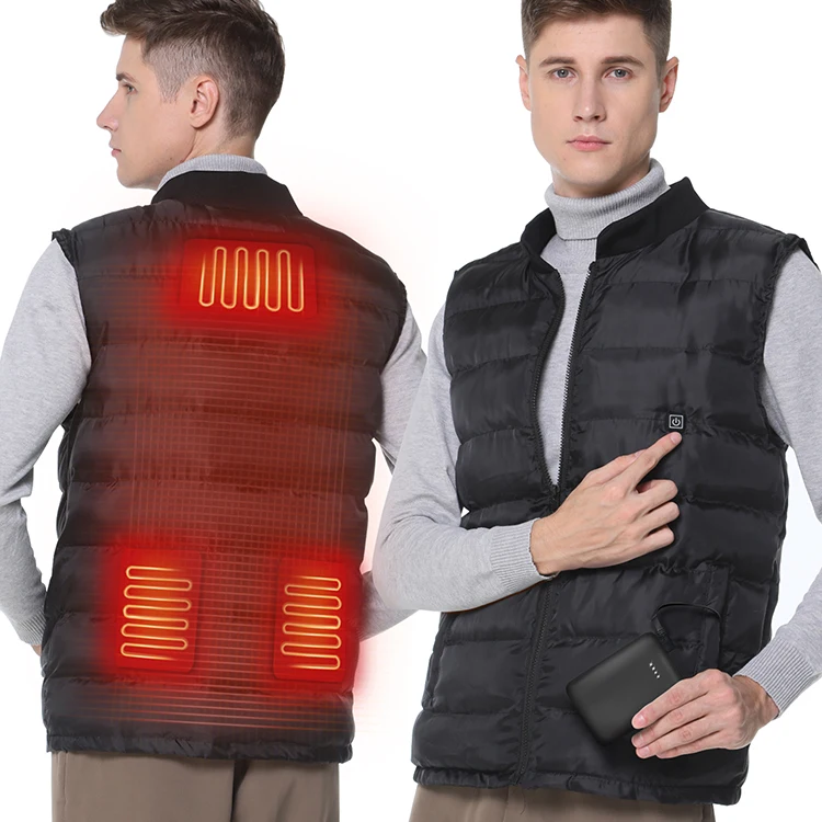 Anti-Shrink winter wool usb charging warning heated warm vest for outdoor